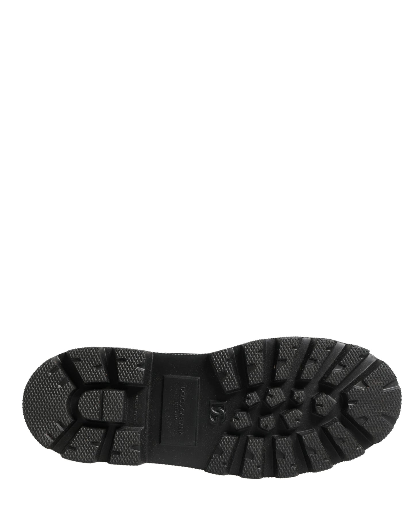 Black Leather Trek Sole Combat Boots Shoes