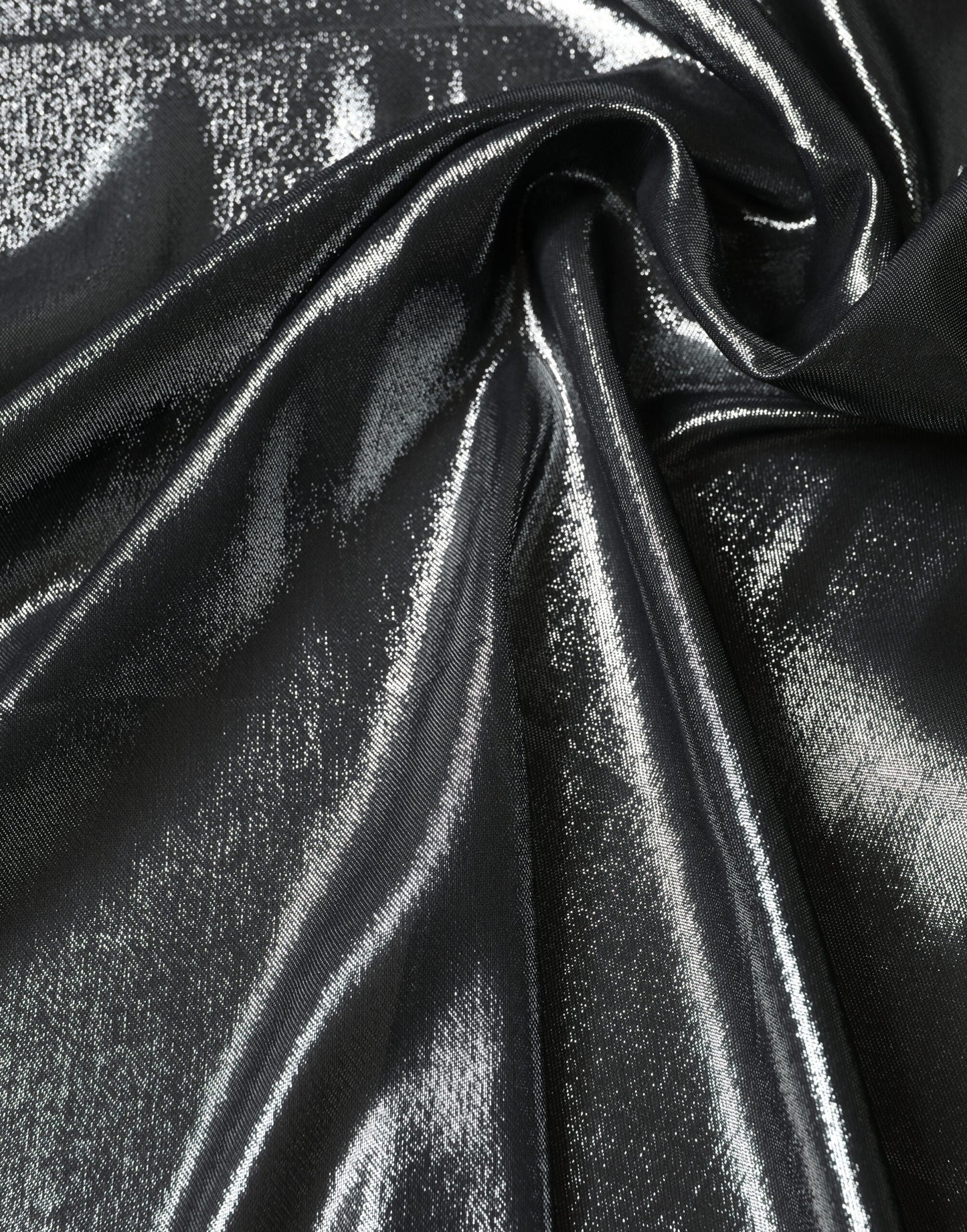 Black Silk Lurex Foulard Wrap Shawl 119cm x 117.5cm Scarf
