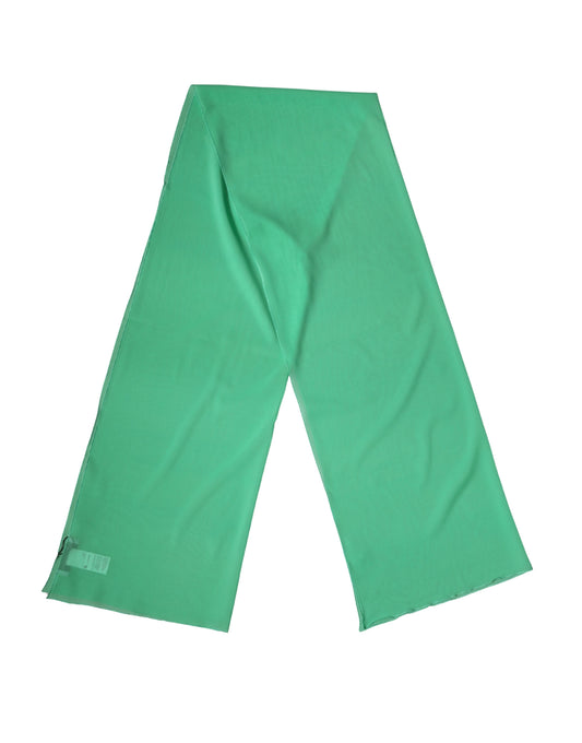 Green Silk Neck Wrap Shawl Stole 200cm x 64cm Scarf
