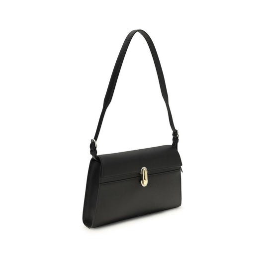 Black Calf Leather Bos Taurus Shoulder Bag
