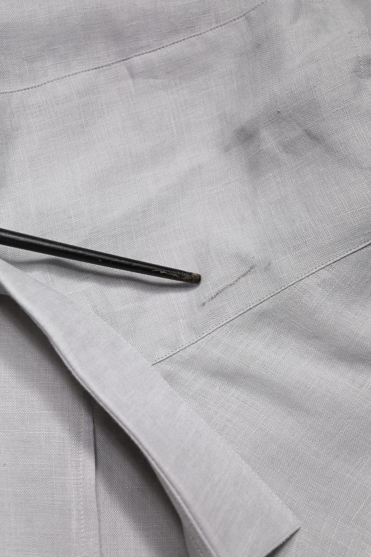 Gray GOLD Linen Long Sleeves Dress Men Shirt