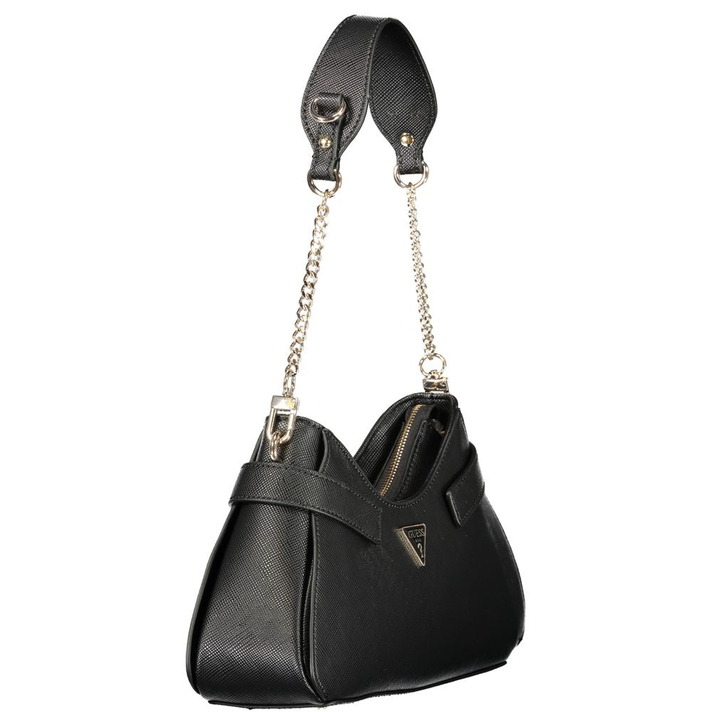 Black Polyurethane Women's Handbag
