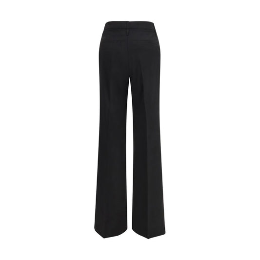 Black Wool Flared Pants