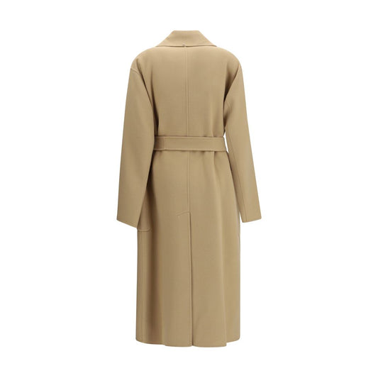 Beige Fleece Wool Coat