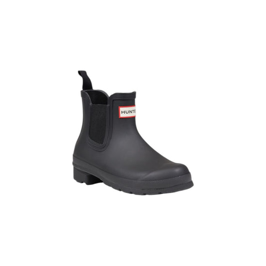 Black Recycled Polyester Ankle Boots