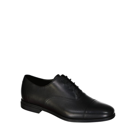 Black Leather Oxfords And Derbies