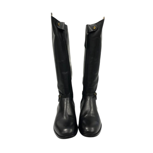 Black Leather Women Boot