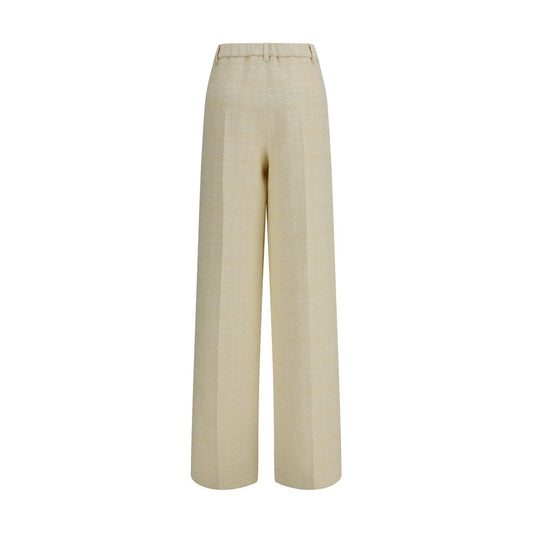 Beige Cotton Dress Pants