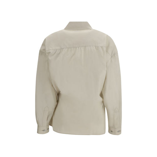 Beige Cotton Dress Shirt