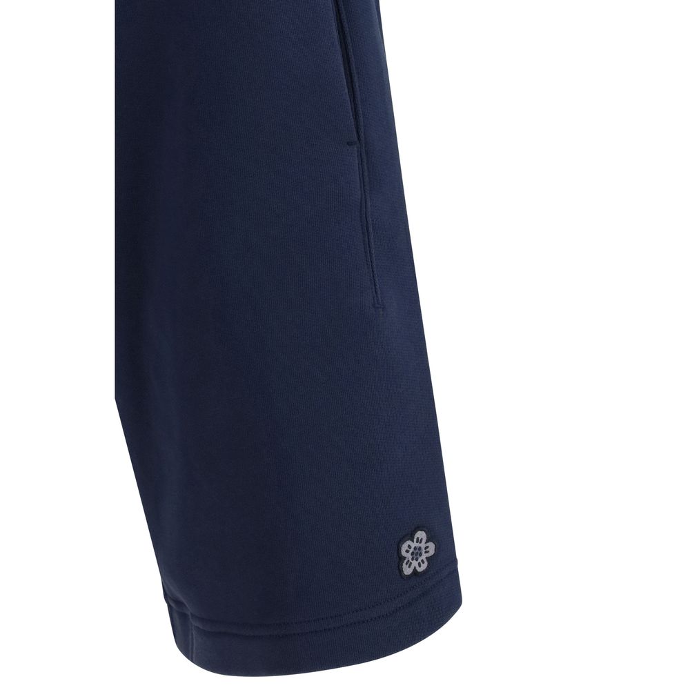 Blue Cotton Bermuda Shorts