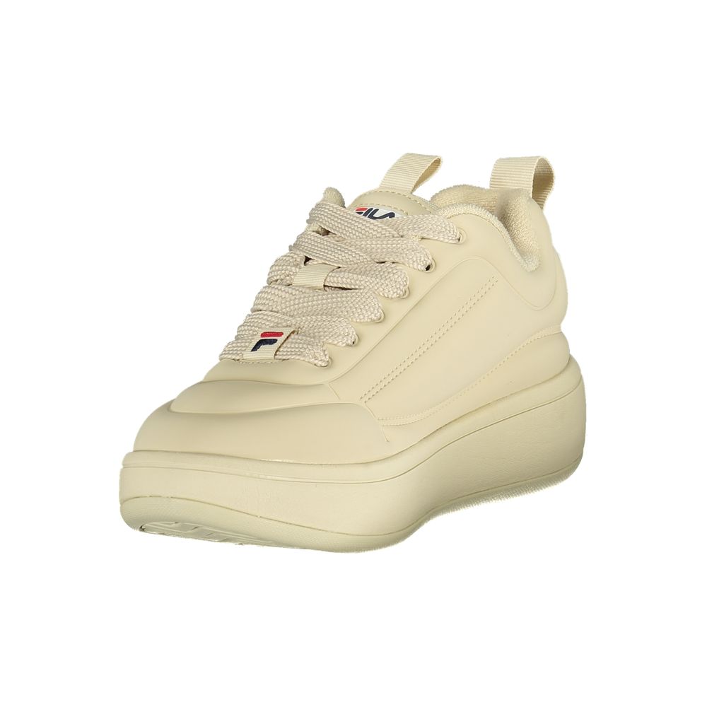 Beige Polyester Athletic Sneakers