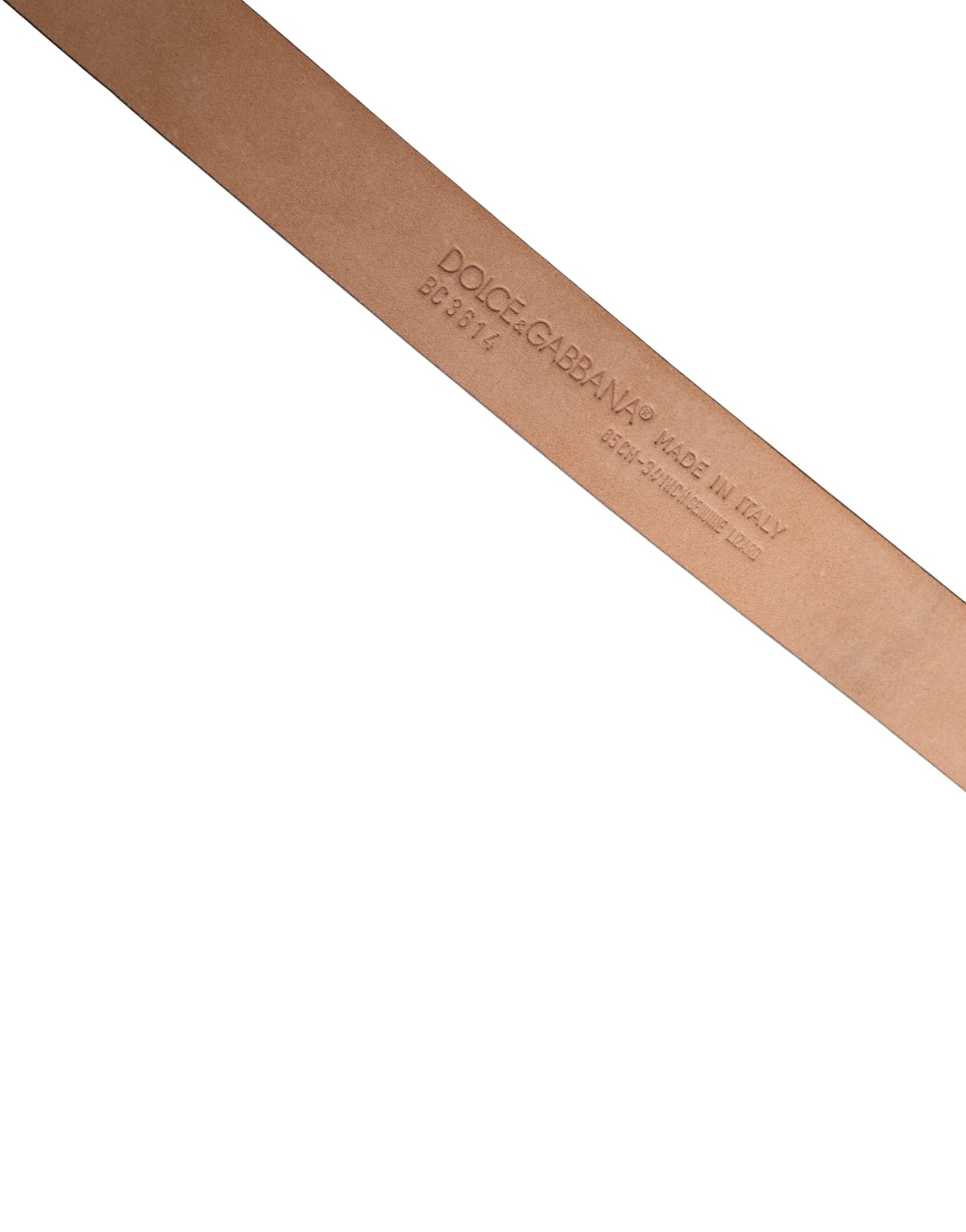 Men Brown Goatskin Leather Metal Buckle Belt