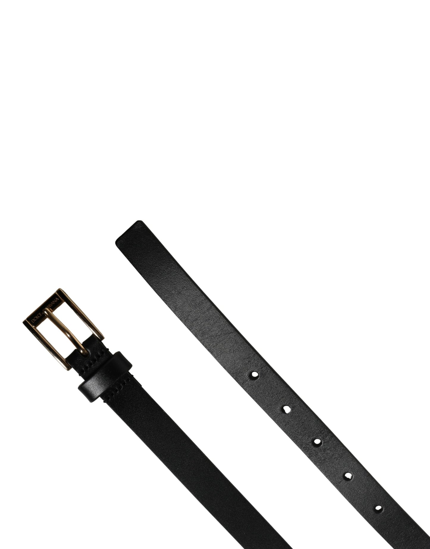 Belt Men Black Leather Classic Metal Buckle