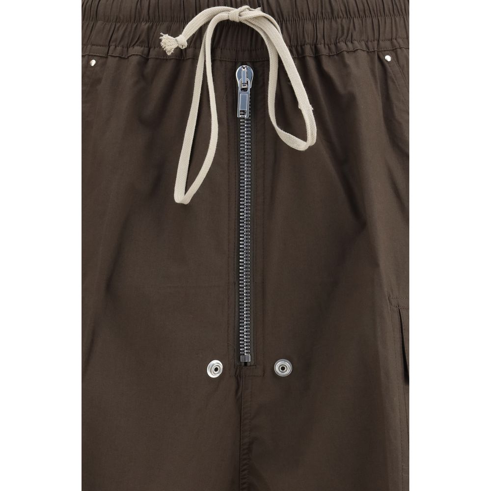 Brown Cotton Bermuda Shorts