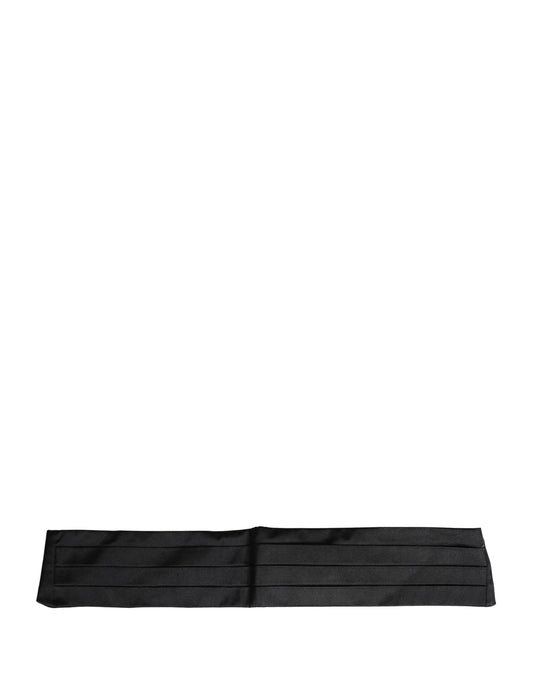 Black 100% Silk Women Wide Waist Cummerbund