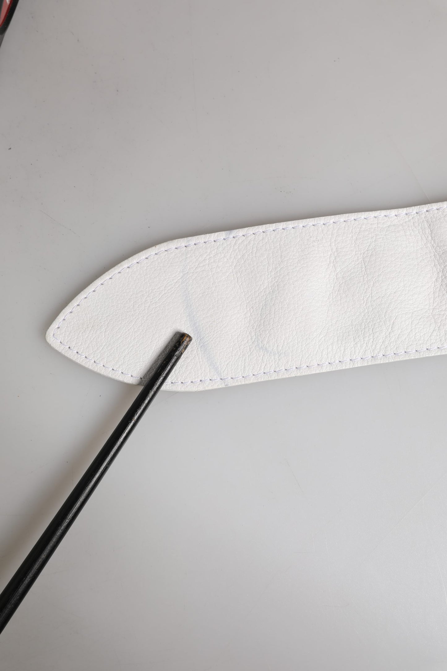 Women White Leather Embellished Wide Waist Cintura Belt