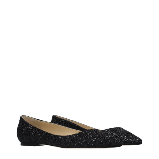 Black Plastic Ballet Flats