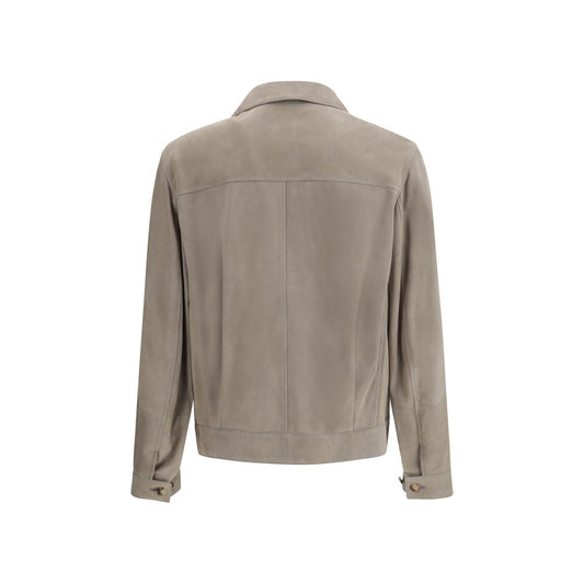 Bicolor Calf Leather Bos Taurus Leather Jacket