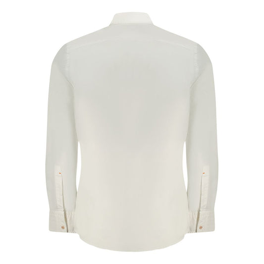 White Cotton Men Shirt