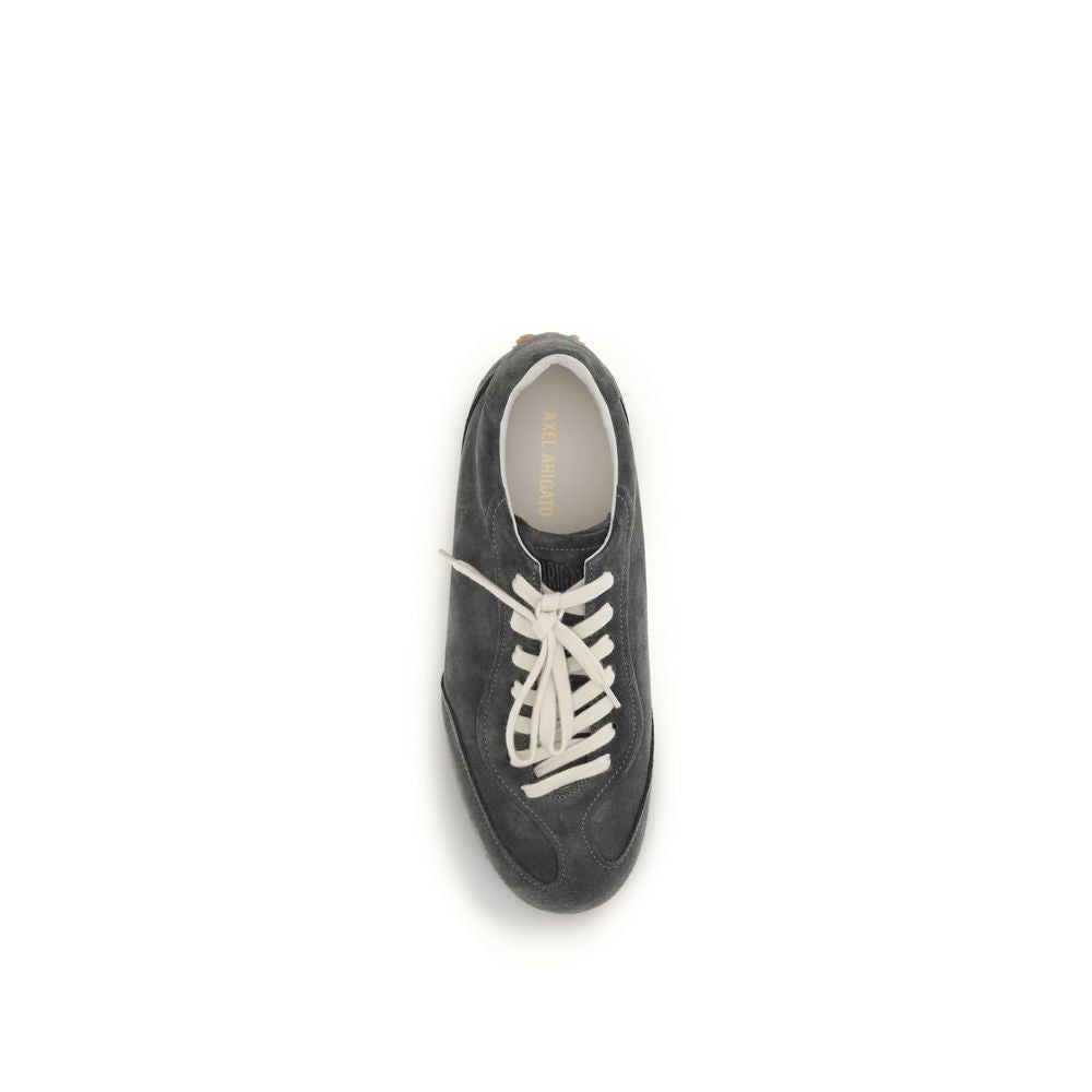 Gray Calf Leather Bos Taurus Low Top Sneakers