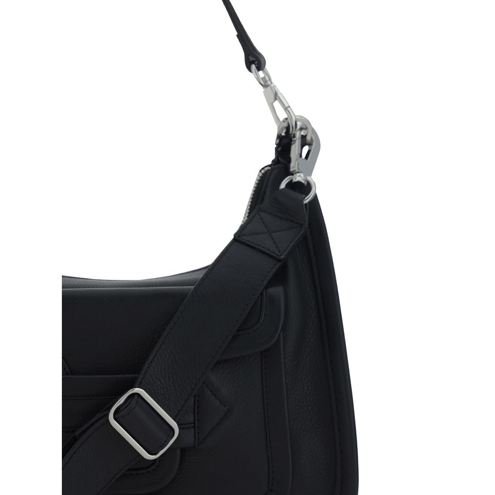 Black Calf Leather Bos Taurus Shoulder Bag