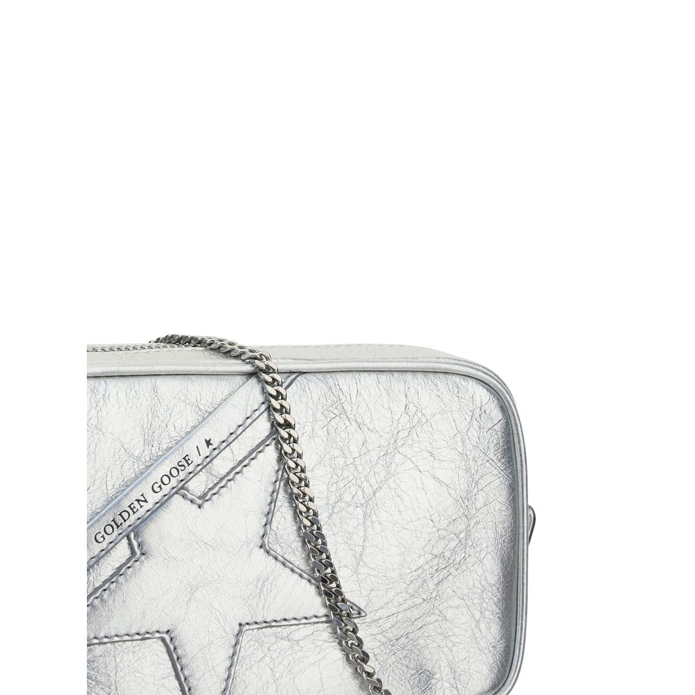 Gray Leather Shoulder Bag