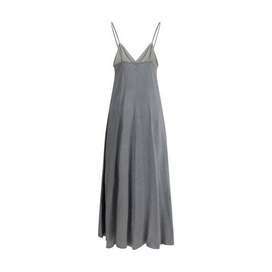 Gray Silk Cocktail Dress