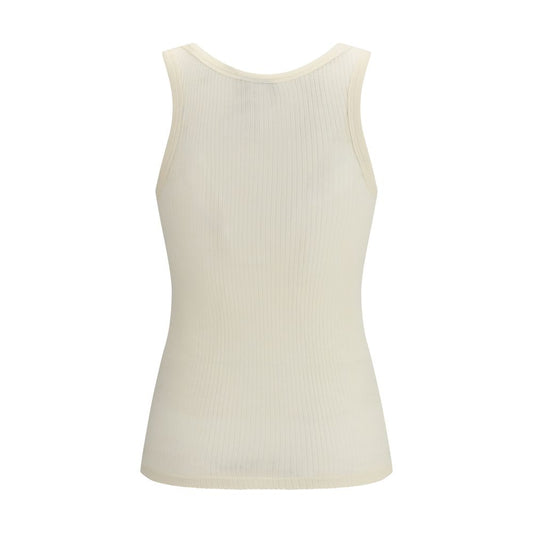 Beige Wool Oves Aries Sleeveles T-Shirt