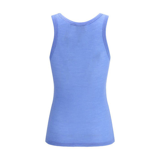 Blue Fleece Wool Top