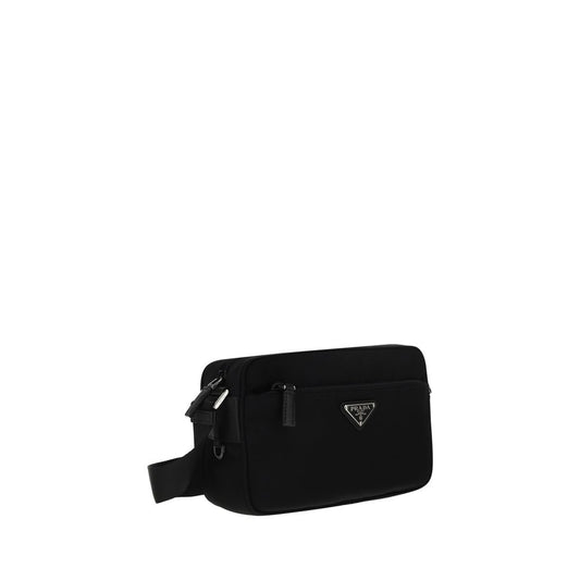 Black Recycled Polyamide Shoulder Bag