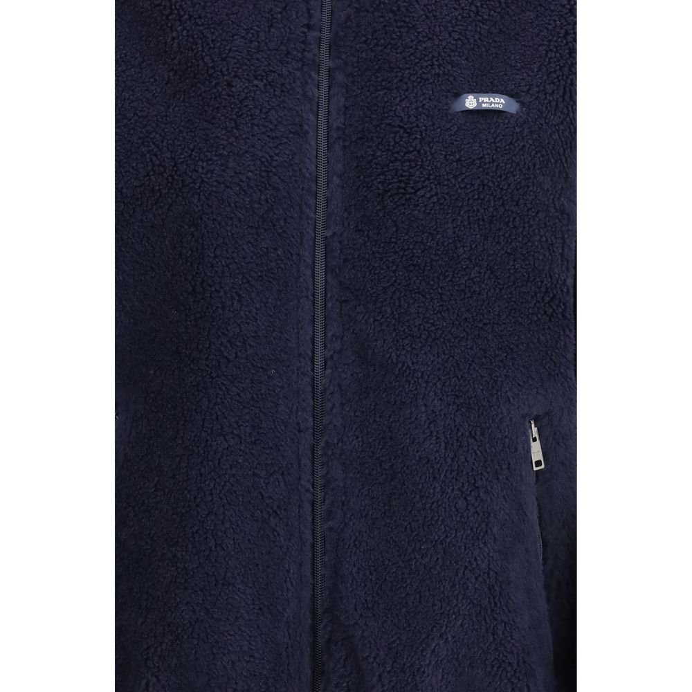 Blue Polyamide Full-Length Jacket