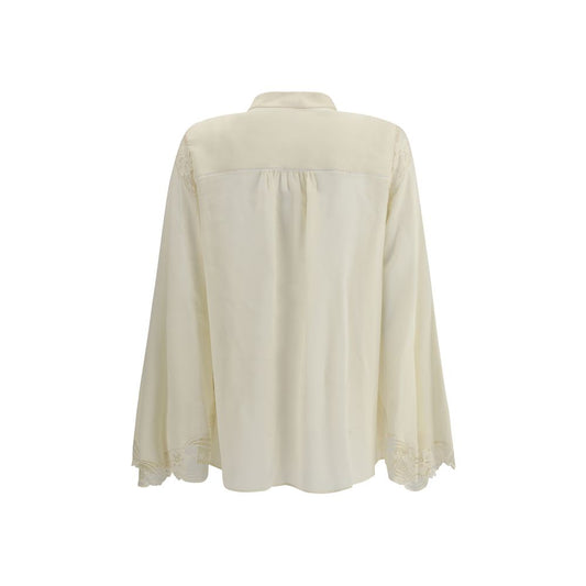 Beige Silk Blouse