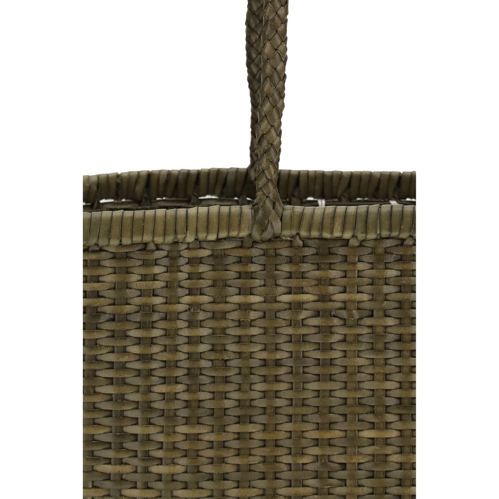 Bicolor Buffalo Leather Shoulder Bag