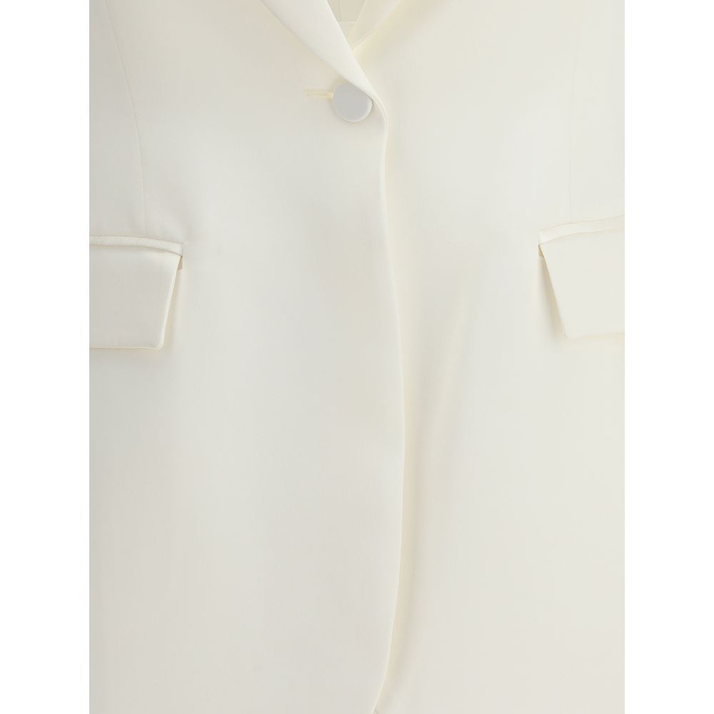 White Silk Blazer