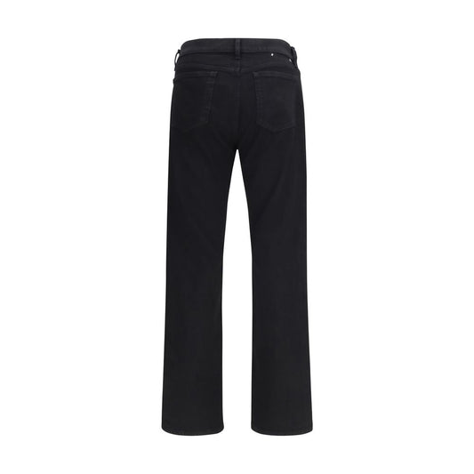 Black Cotton Slim Fit Jeans
