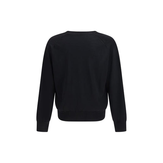 Black Merino Wool Cardigan