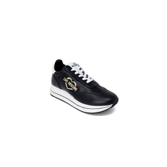 Black Leather Low Top Sneakers