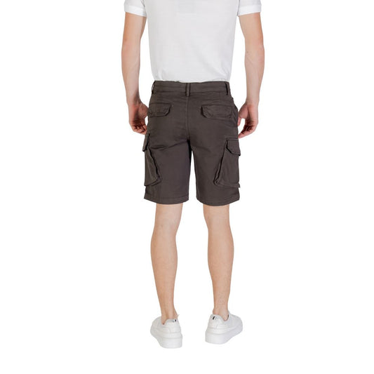 Gray Cotton Bermuda Shorts
