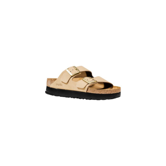 Beige Synthetic Platform Sandals