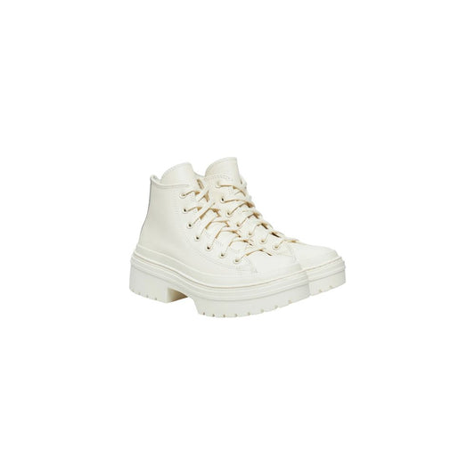 White Recycled Leather High Heel Pumps