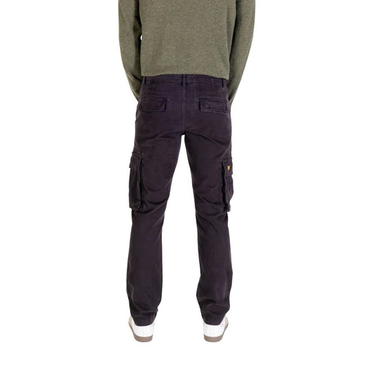 Black Cotton Cargo Pants