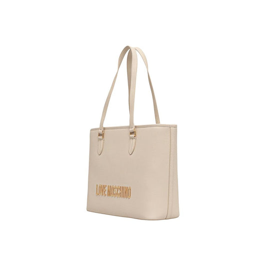 Beige Polyethylene Handbag
