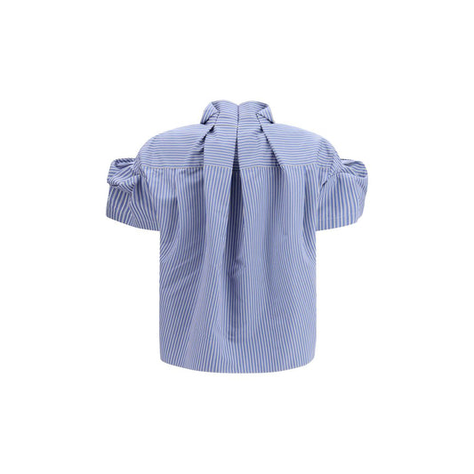 Blue Polyester Shortsleeve Shirt