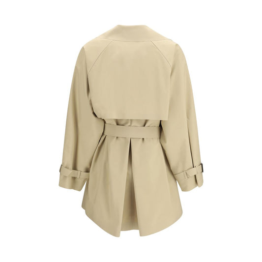 Beige Cotton Trench Coat