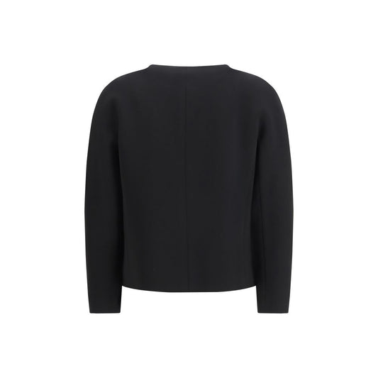 Black Triacetate Full-Length Jacket