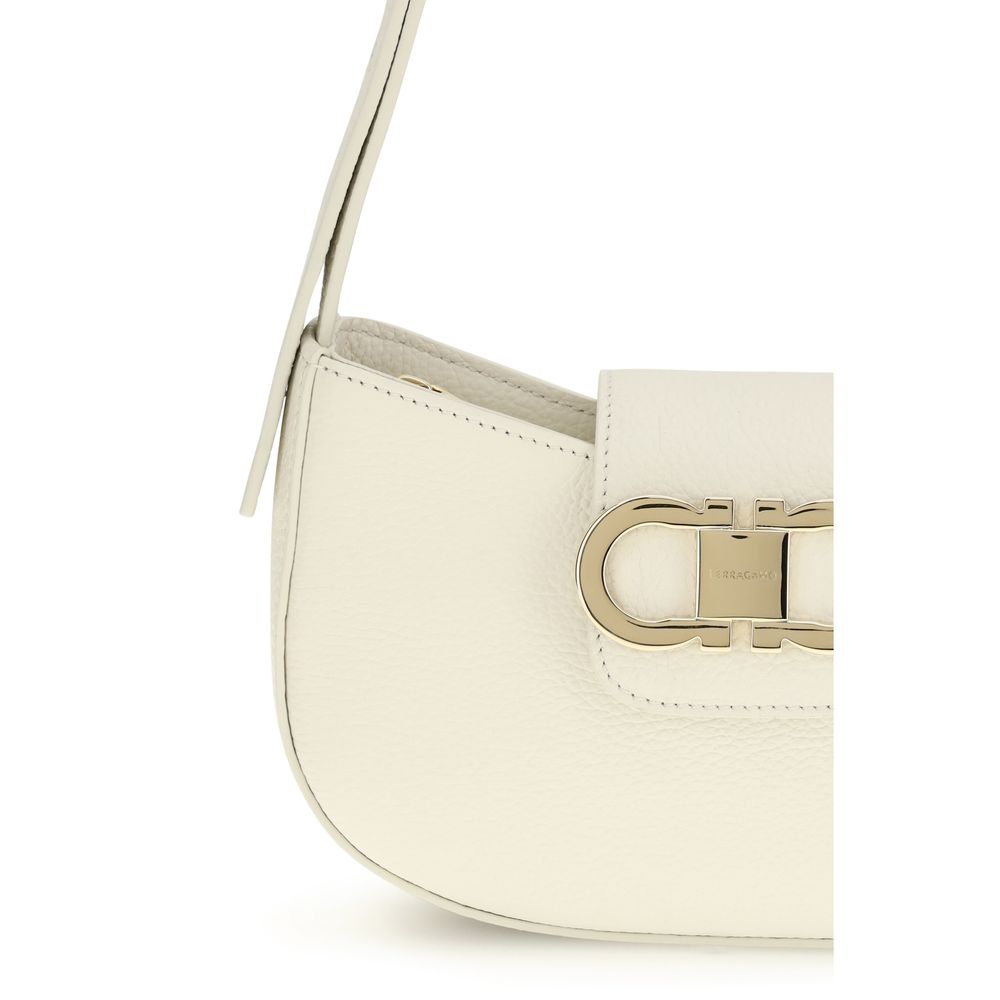 White Calf Leather Bos Taurus Shoulder Bag