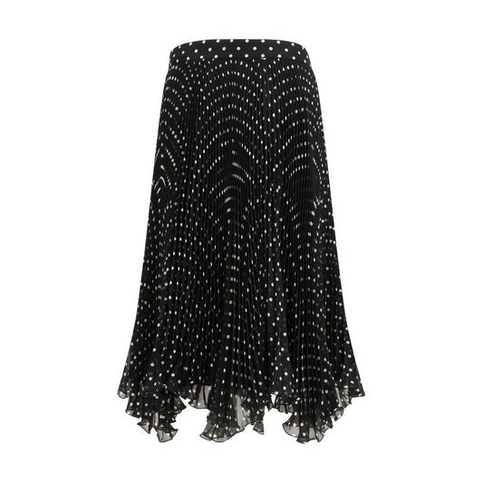 Black Viscose Midi Skirt