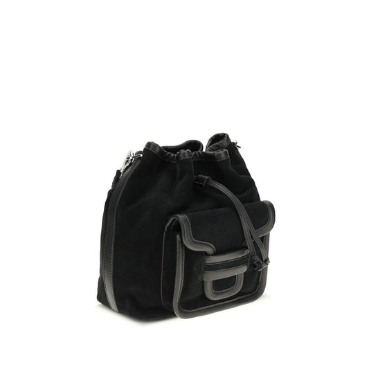 Black Calf Leather Bos Taurus Backet Bag
