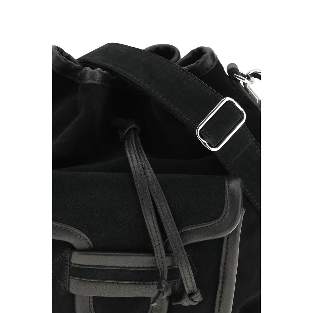 Black Calf Leather Bos Taurus Backet Bag