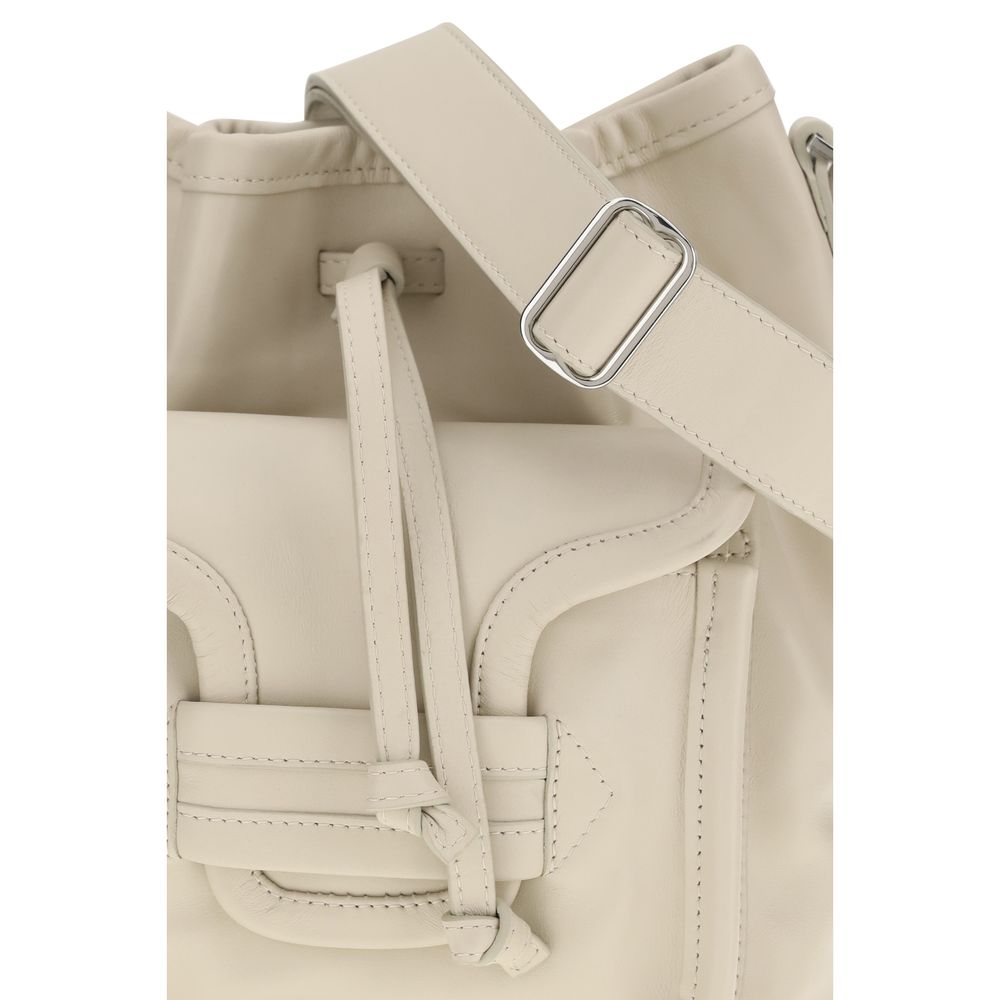 Beige Calf Leather Bos Taurus Backet Bag